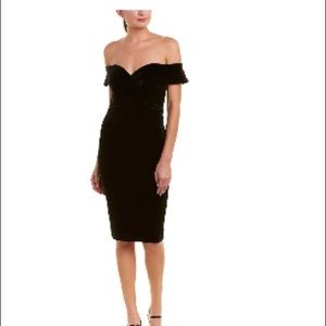 Bardot Blk velvet midi dress. New with tag.